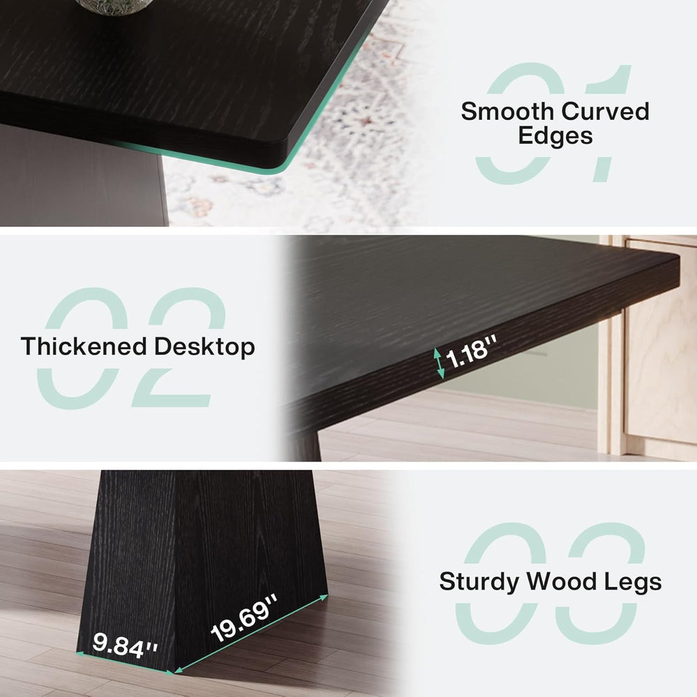 Tribesigns 63-Inch Executive Desk, Large Office Computer Desk with Double Ped...
