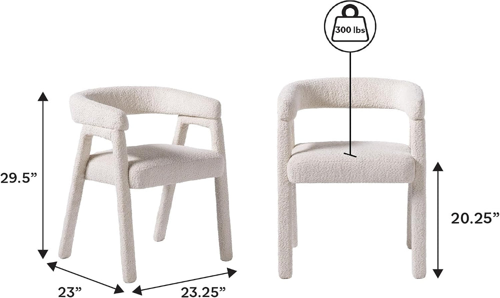 Walker Edison Ezra Modern Solid Wood Rounded Back Dining Chair - Natural (Set...