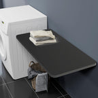 Wall Mounted Folding Table 39.4”L x 19.7”W, Laundry Folding Table with Heavy Duty Metal Collapsible Shelf Brackets, Wall Mounted Desk Fold Down for Small Spaces, Black