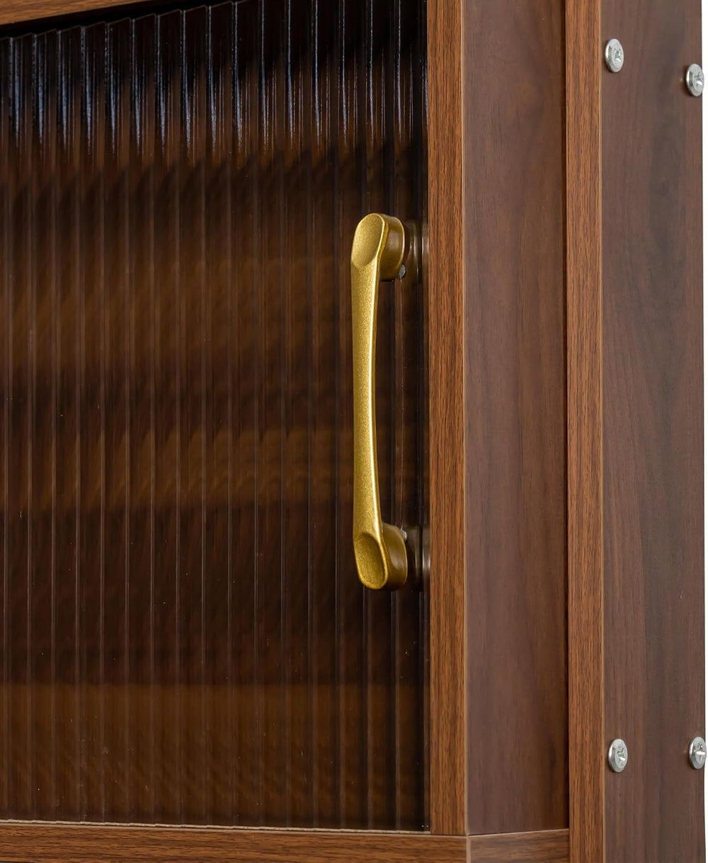 71" Kitchen Hutch Cabinet with Storage Pantry Storage Cabinet with Strip...