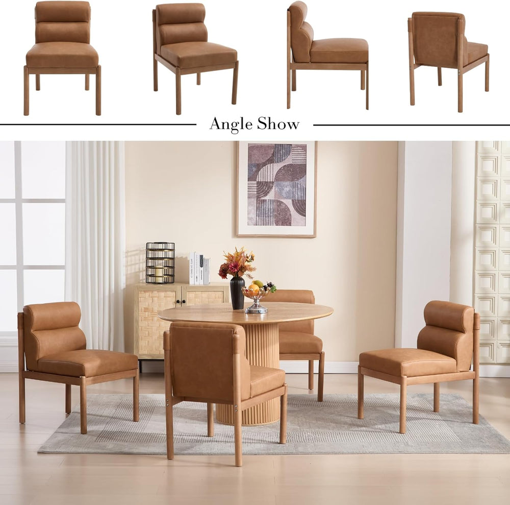 CIMOTA Modern Upholstered Dining Chairs Set of 2, Faux Leather Kitchen & ...