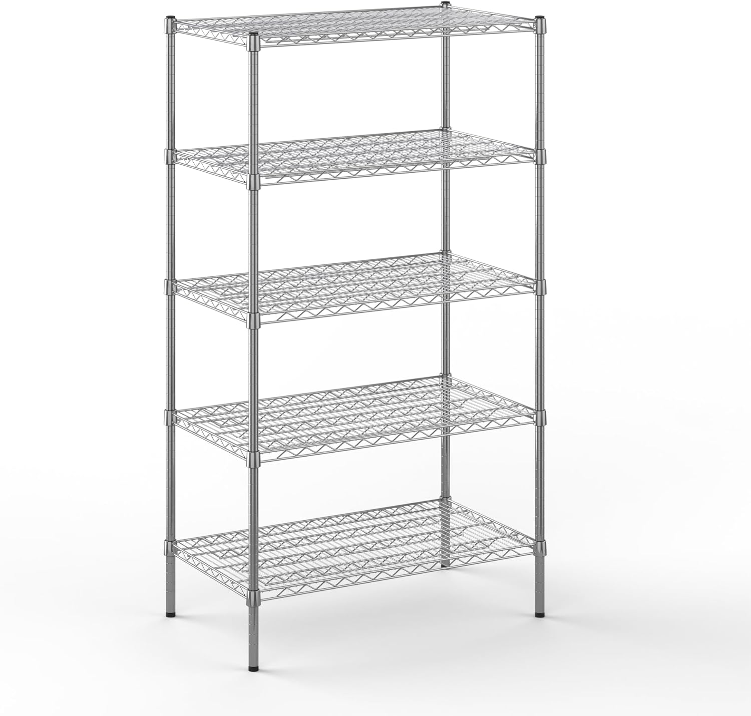 21" Deep x 36" Wide x 64" Height Wire Shelving Kit | 5-Tier | NSF Commercial Storage Rack Unit