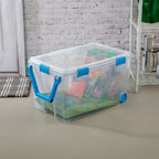 Sterilite 9-Pack Gasket Box, Weather-Resistant Storage Bins with Latching Lids, 120 Quart - Heavy-Duty Organizing Containers for Closet, Bathroom, and Office