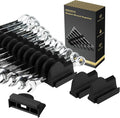 48 pcs MAGNETIC Modular Wrench Organizers for Tool Drawers - Wrench Rack with Metric&SAE Labels, Perfect Tool Storage Holder with Magnet. Gift for father, brother and boyfriend (Black with Magnets)