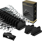 48 pcs MAGNETIC Modular Wrench Organizers for Tool Drawers - Wrench Rack with Metric&SAE Labels, Perfect Tool Storage Holder with Magnet. Gift for father, brother and boyfriend (Black with Magnets)