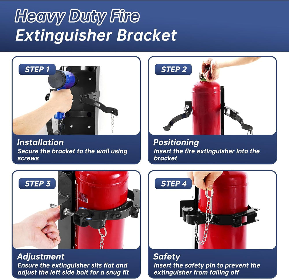 New 10 LB Fire Extinguisher Mount, Heavy Duty Fire Extinguisher Bracket St12 ...