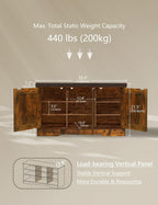 DINZI LVJ Shoe Storage Bench with Cushion, Entryway Bench with Seat & Doors | 3-Tier Shoe Cabinet Bench Fits 9 Pairs, Adjustable Shelves for Boots, Easy Assembly, Farmhouse, Bedroom, 39.4", Rustic Brown