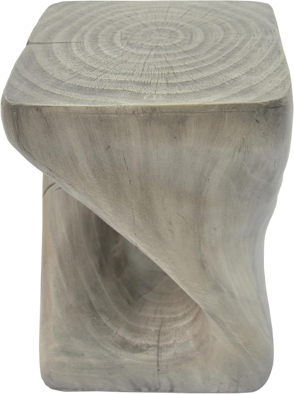 MGO Twist Shape Side Table for Indoor Outdoor, 16 Inch Modern Spiral End Tabl...