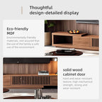 Adjustable Length 78"-103" TV Stand with 2 Doors and 2 Drawers, Entertainment Center with Storage for Living Room Bedroom, Mid Century Modern TV Console, Media Console, Television Stand, Walnut
