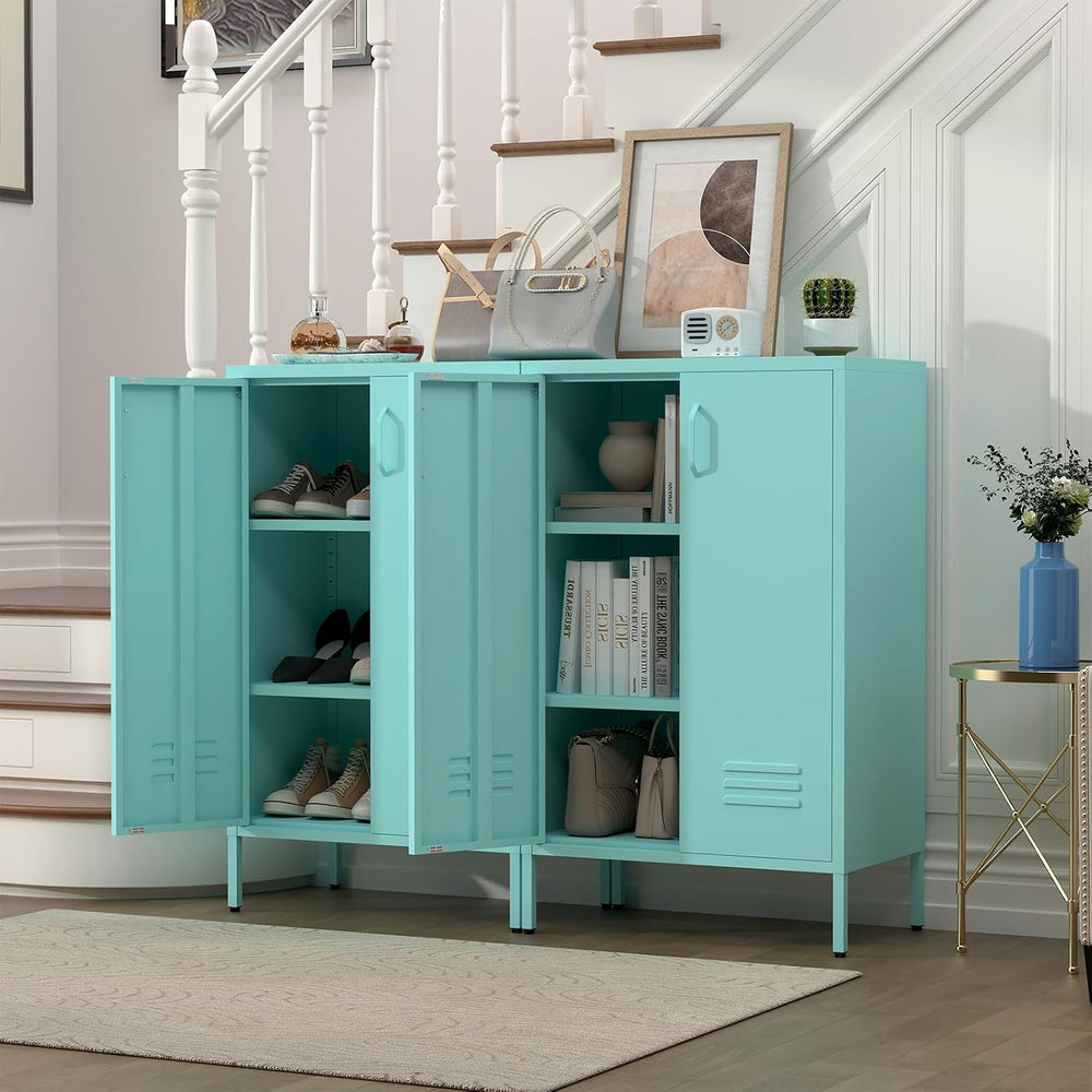 IRONFFICE Metal Accent Cabinet, Steel Cabinet Organizers and Storage, Metal C...