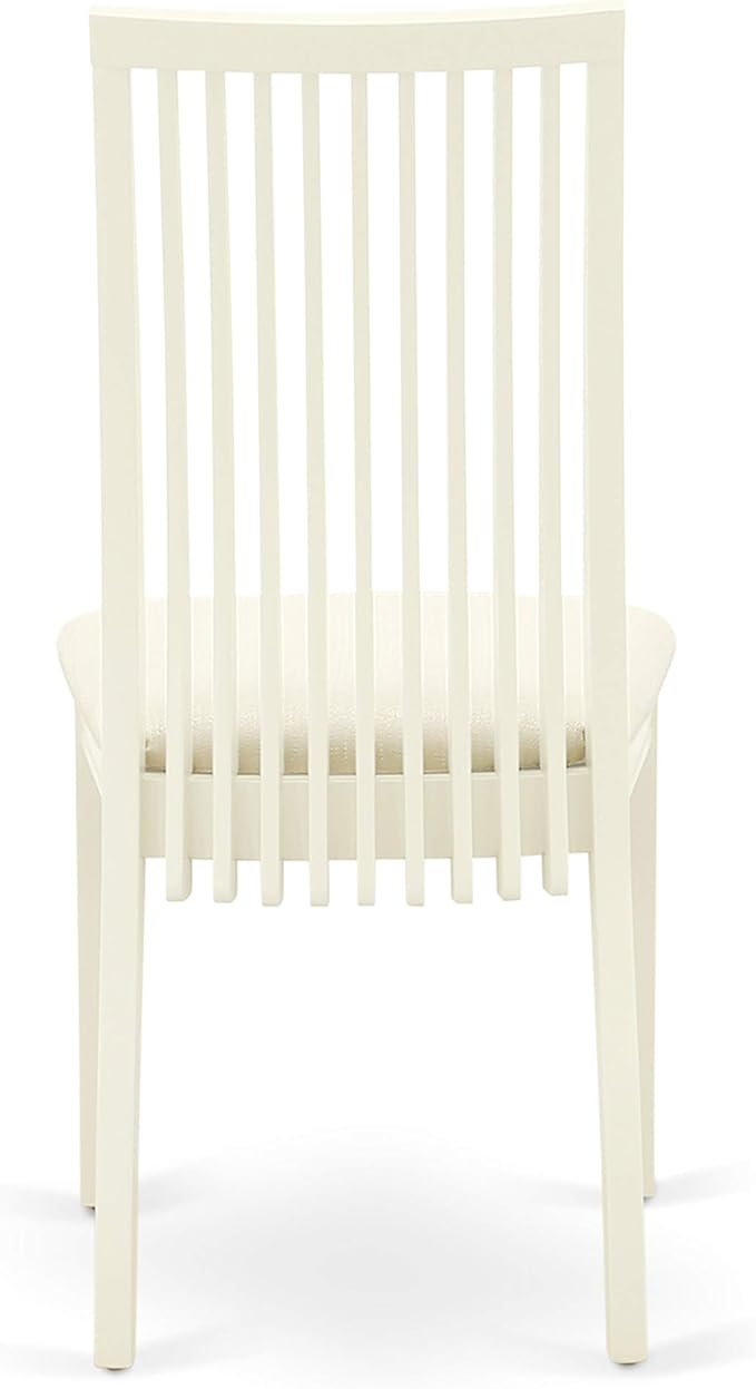 East West Furniture DOIP7-LWH-C 7 Piece Kitchen Table Set Consist of a Rectangle Dining Table with Butterfly Leaf and 6 Linen Fabric Upholstered Dining Chairs, 42x78 Inch, Linen White