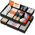 DIMJ Drawer Organizer Clothes Storage - 16 Pack Baby Dresser Organizer for Nursery, Foldable Drawer Dividers for Bedroom Closet Organization, Fabric Storage Bins for Socks, Underwears, Bras