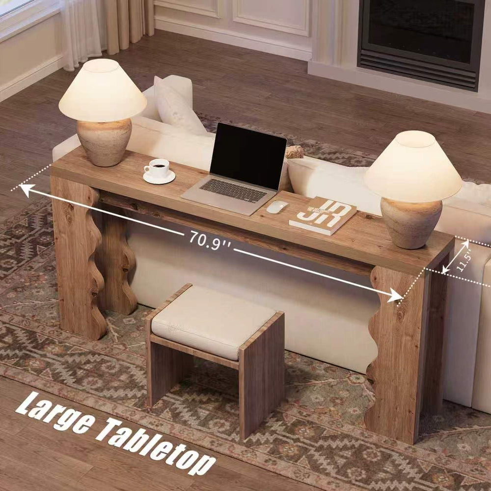 70.9" Farmhouse Entryway Table, Wood Console Table, Behind Couch table |...
