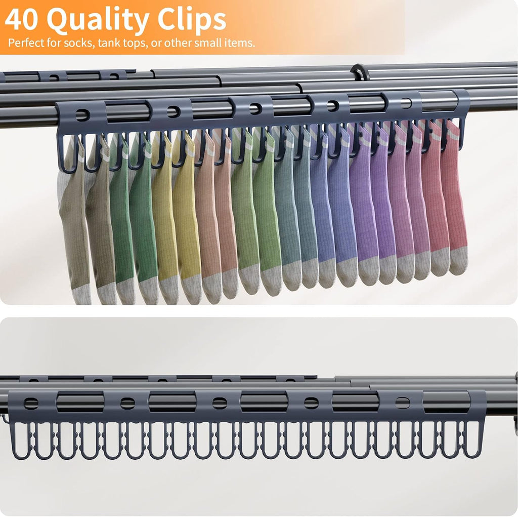 Clothes Drying Rack Household Indoor, Foldable Drying Rack Clothing for Laundry - 40" x 28.8" x 14.2", Space Saving Indoor, Black-1pack