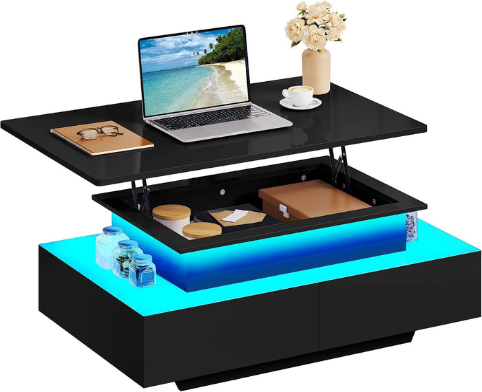 YITAHOME LED Lift Top Coffee Tables for Living Room