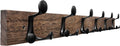 SKOLOO 36-Inch Wood Burnt Coat Rack Wall Mount with 6 Triple Hooks - Ideal for Family Entrances, Classrooms, and Pet Supplies Storage - Perfect Coat Hooks for Wall