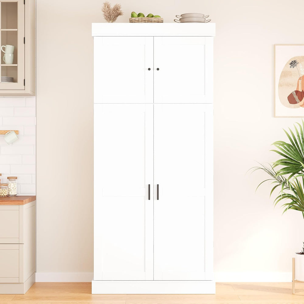 77'' Tall Freestanding Kitchen Pantry Cabinet, 35"L x 17.7"...