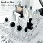 Perfume Organizer - 2 Pack Three-Tiered Shelf - Perfume Lotion Skincare Stand, Spice Vitamins Medicine Bottles Holder,Sturdy Clear Rack for Kitchen Bathroom Countertop Cabinet Storage
