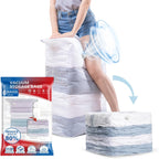 TAILI 6 Pack Vacuum Storage Bags, Jumbo Cube (31x40x15 Inch), Extra Large Vacuum Seal Bags for Comforters, Blankets, Bedding, Clothes, Closet Organization Space Saving, Clear