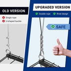 FLEXIMOUNTS Garage Ceiling Lifting Storage Rack, 4x4 Ft Heavy-Duty Metal Frame, Overhead Storage System With 350lbs Load Capacity, Matt Black