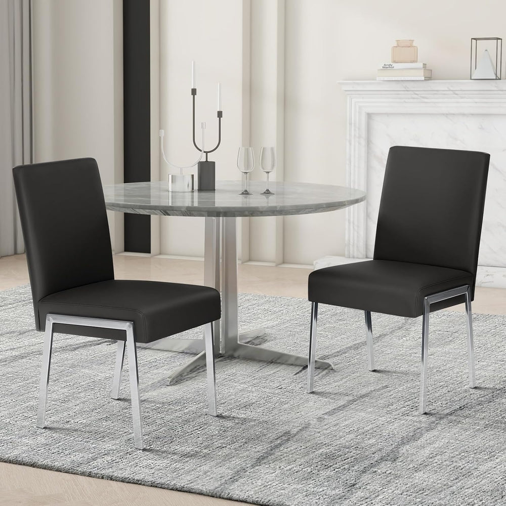Modern Dining Chair Set of 2, Comfortable Dining Chair with Thick Cushions | ...