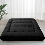 MAXYOYO 6" Extra Thick Japanese Floor Mattress Queen Folding Futon Mattress | Foldable Tatami Pad for Adults, Roll Up Floor Mat for Living Room Guest Room RV, Black