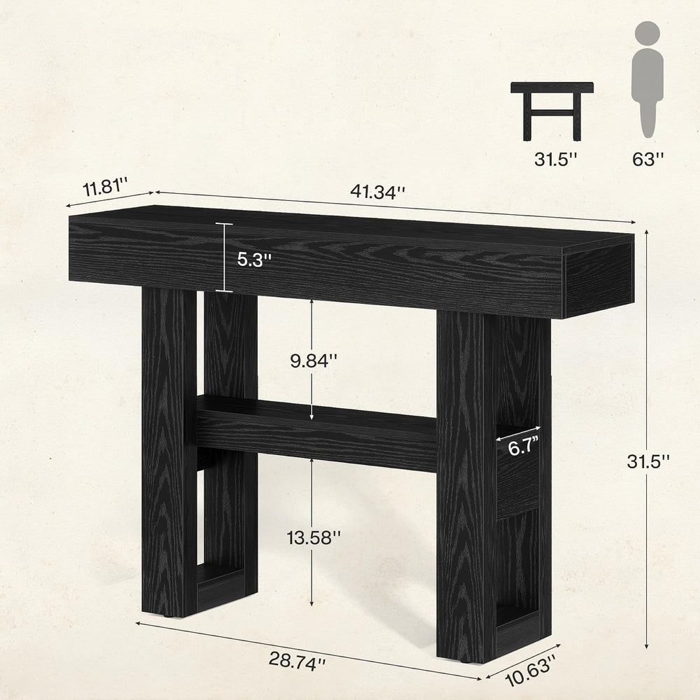 Tribesigns 41.34" Modern Console Table, Sofa Table Behind The Couch | 2-...