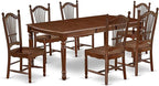 East West Furniture DODO7-MAH-W 7 Piece Modern Dining Table Set Consist of a Rectangle Wooden Table with Butterfly Leaf and 6 Dining Room Chairs, 42x78 Inch, Mahogany