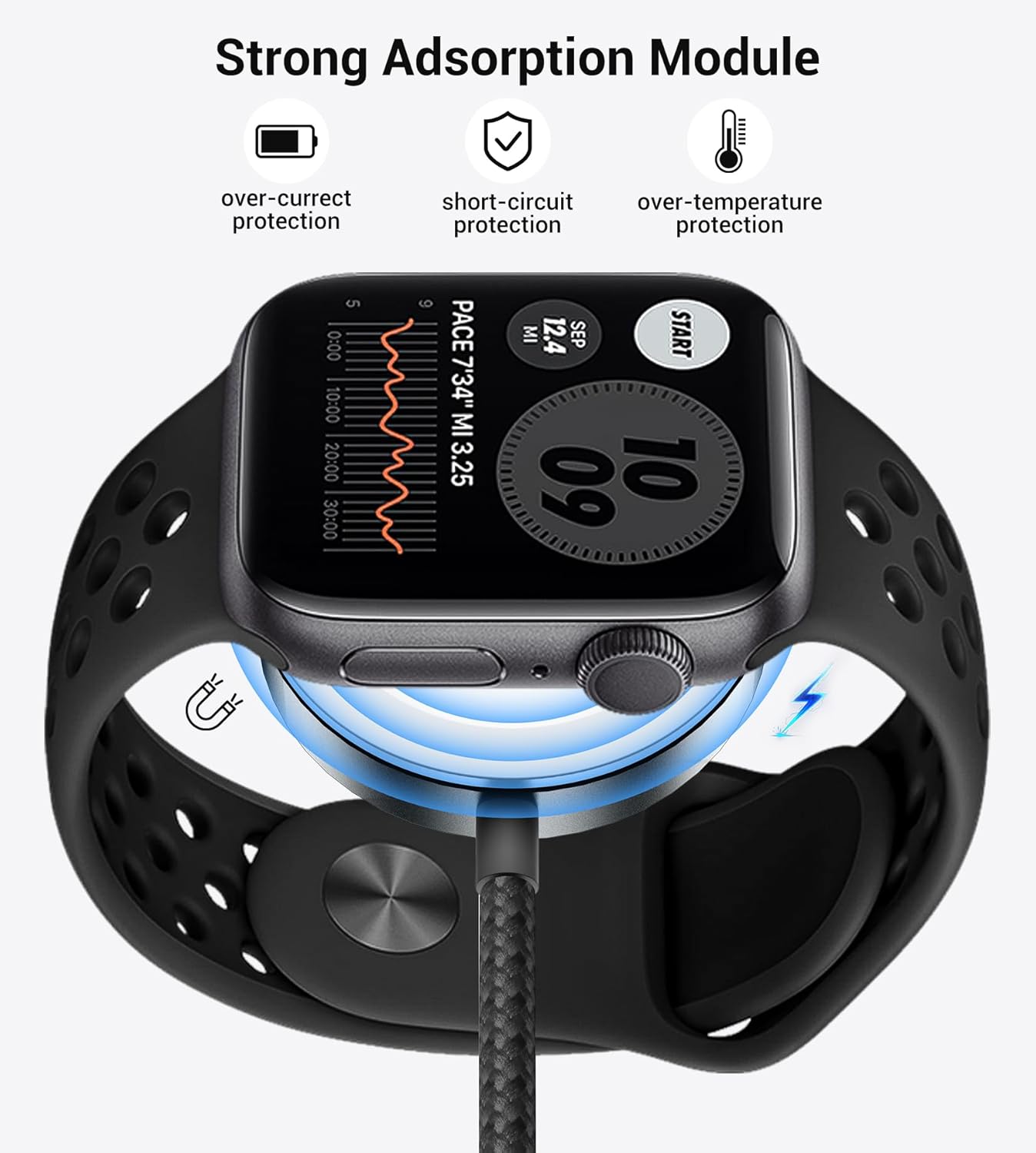 Temdan for Travel Vacation Essentials,3 in 2 USB C Cable for Apple Watch Charger/iPhone 17 Charger/Lightning,Multi Charging Cable Cord,Camping Essentials,Designed for iWatch &iPhone 16-12-4FT Black