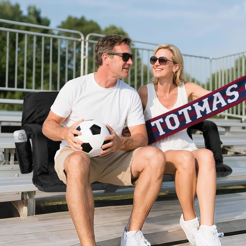 Sportneer Stadium Seats with Back Support: 2.5'' Thick Comfy Cushion ...