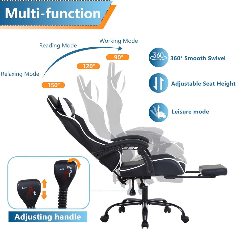 PayLessHere Ergonomic Racing Desk Chair Computer Chair Gaming Chair with Foot...