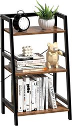 Bookshelf, Bookcase for Small Spaces, 3-Tier Shelf Bookcase, Short Shelf Storage Organizer for Living Room, Bedroom, Home Office, Kitchen, 11.8 "D x 16.5" W x 31.3 "H, Rustic Brown