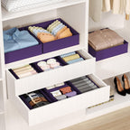 DIMJ Drawer Organizer Clothes - 20 Pack Closet Drawer Organizer Bins for Baby Clothes Storage, Fabric Dresser Organizer for Nursery Bedroom, Foldable Small Drawer Dividers for Underwear Socks