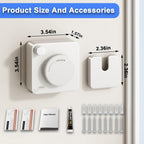 Retractable Clothesline Indoor, Non-Sagging Outdoor Clothes Drying Line Retracting Heavy Duty Clothes Drying Laundry Line Wall Mounted Stainless Steel Line - 15.6 Feet (Square White)