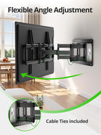 USX MOUNT 85 86 90 98 100 inch Heavy Duty Full Motion TV Wall Mount for 42-100" TVs, TV Mount with Swivel, Tilt & Leveling, Wall Mount Bracket Up to 170lbs, Max VESA 800x600mm