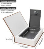 Real Paper Transfer Book Safe, Hollow with Secret Hidden Compartment, Key Lock, 8.7"×6"×2" (Paris-Key)