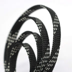 30ft PET Expandable Sleeving Wire Cable Sleeve (1/3", Silver&Black)