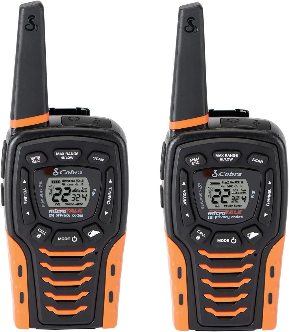 Cobra ACXT645 Waterproof Walkie Talkies, Rechargeable, 22 Channels