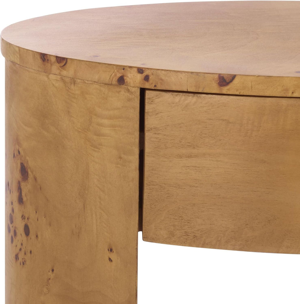 SAFAVIEH Home Collection - Philippe Natural Brown Oval Top Accent Table, 1 Dr...