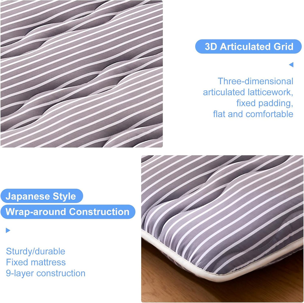 jzbearapt Premium Foam Japanese Floor Mattress Futon Mattress,100% High Density Comfortable Foam,Thicken Tatami Mat Sleeping Pad,Portable Kids Adults Sleeping Mats for Guest Room, Dormitory