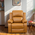 Recliner Sofa Set Couches for Living Room Chair Semi PU Fabric Living Room Furniture Sets, Adjusted Reclining Couch Furniture Sofa Set for Theater Seating, Ginger