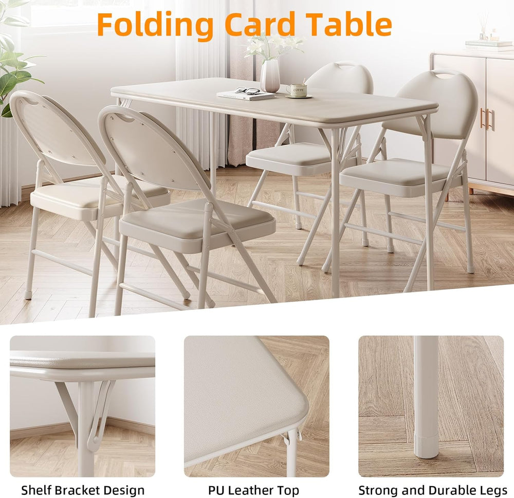 Takywep Sturdy & Portable Rectangle Folding Table - 47.24" x 20.07&q...