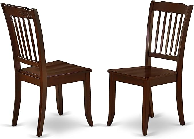 East West Furniture DODA5-MAH-W 5 Piece Dining Room Furniture Set Includes a Rectangle Wooden Table with Butterfly Leaf and 4 Kitchen Dining Chairs, 42x78 Inch, Mahogany
