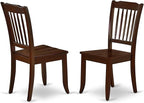 East West Furniture DODA7-MAH-W 7 Piece Kitchen Table & Chairs Set Consist of a Rectangle Dining Room Table with Butterfly Leaf and 6 Solid Wood Seat Chairs, 42x78 Inch, Mahogany