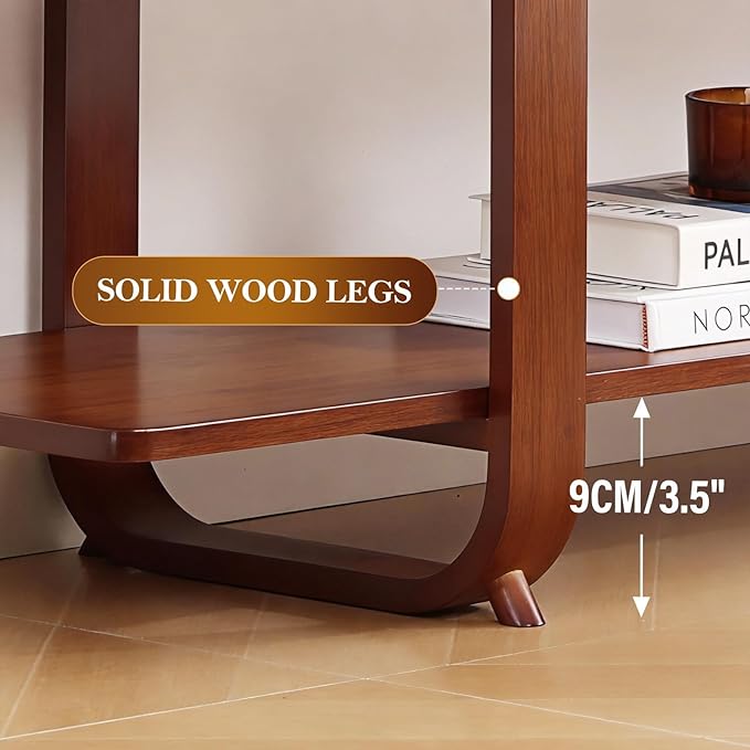 Tiita TV Stand with Storage for TVs up to 65'', Bamboo TV Console Ent...