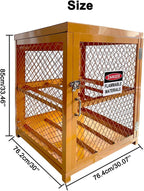 Industrial Storage Cabinet, LPG Tanks Storage, 31"x30"x35", 4 Cylinder Capacity, Yellow, Hazardous Storage, Utility Room