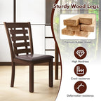 GOFLAME Upholstered Dining Chairs Set of 2, Wooden Kitchen Chairs with Padded Seat & Rubber Wood Frame, High Back Armless Dining Chairs, Dinette Side Chairs for Living Room, Dining Room