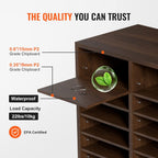 VEVOR Literature Organizer, 36 Compartments Office Mailbox with Adjustable Shelves, Wooden Mailbox Sorter Medium Density Fiberboard Office Home Classroom Storage for Files, Documents, Papers, Grey