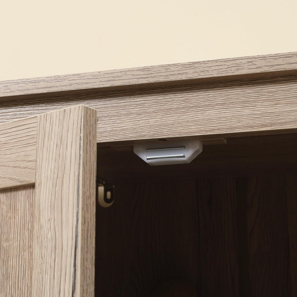 31.5" D*15.75" W*71.75" H Natural Wood Kitchen Pantry with 2 S...