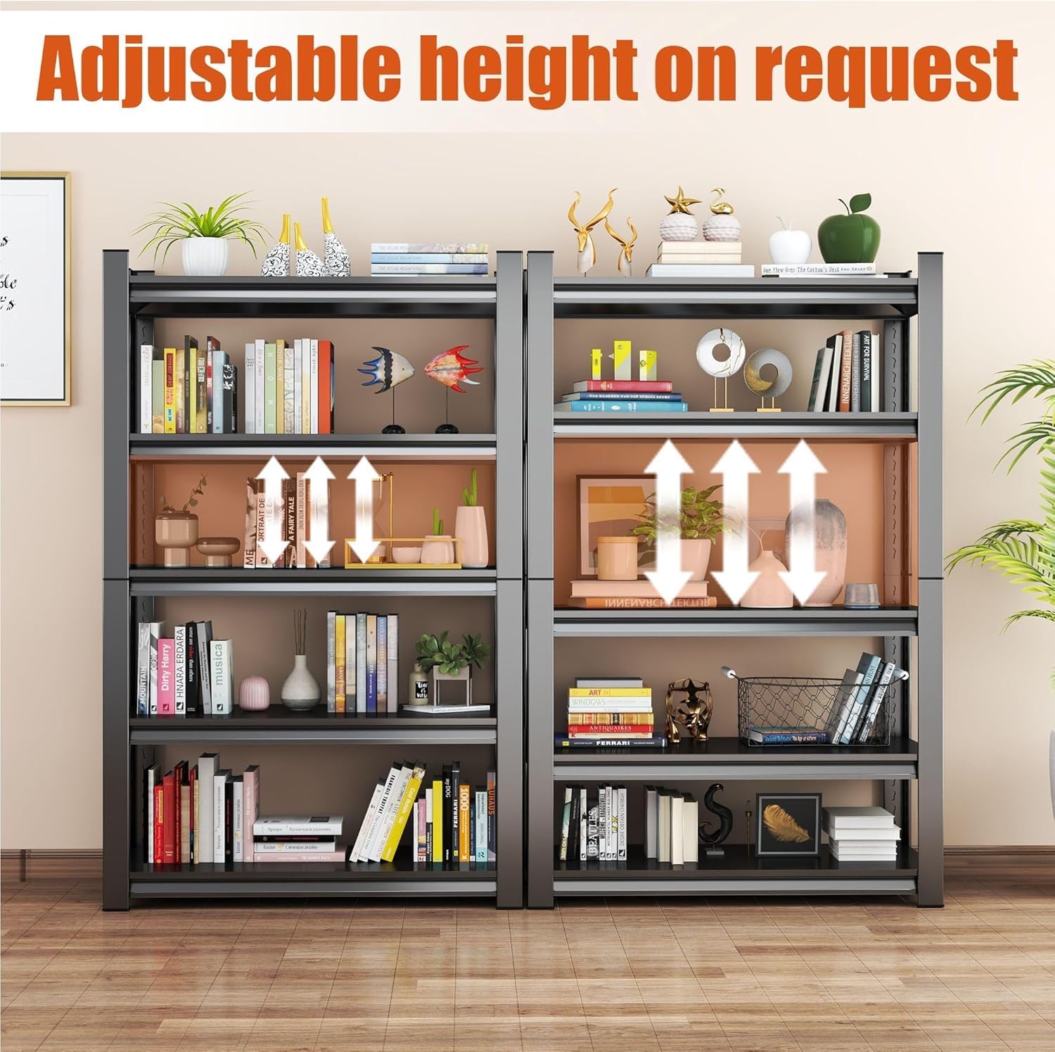 Storage Shelve -5 Tier Shelf Organizer,20" W x 14" D x 54" H